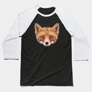 Fox Low Poly Art Baseball T-Shirt